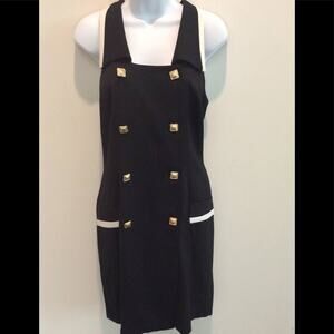 Scarlett Vintage 90s Nautical Dress Navy Blue Size 11/12